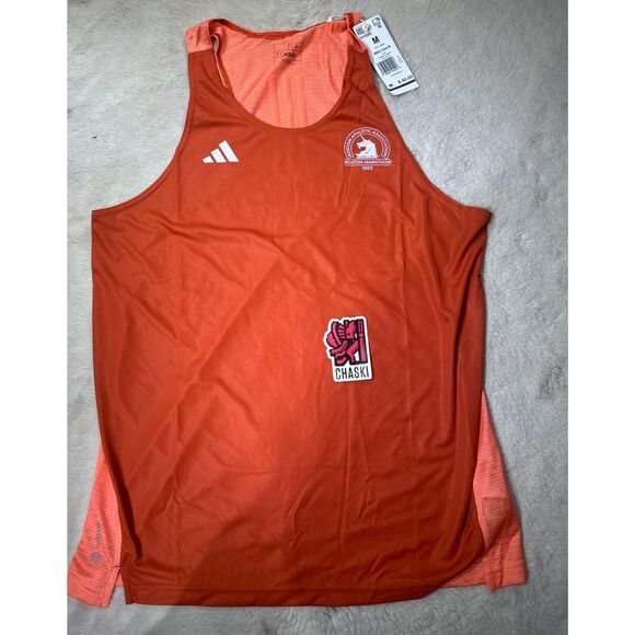 Adidas Boston Marathon 2023 running singlet Tank Top Brown HY3260 women's Large - Picture 1 of 4